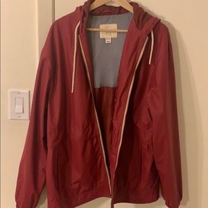 Red Weatherproof windbreaker/rain coat